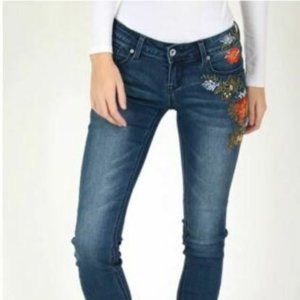 Grace In LA Floral Embellished Jeans 27